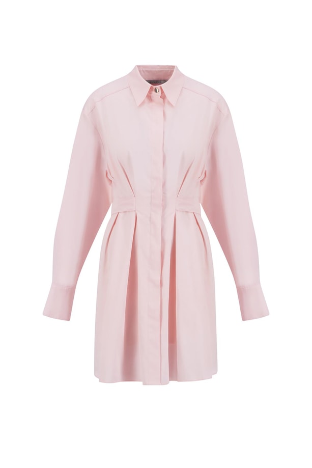 Armine Fiyonklu Naturel Kumaşlı Tunik 24K4300 Pembe