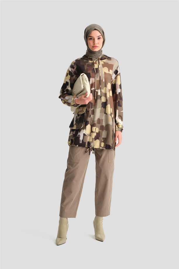 Armine Baskılı Scuba Sweat 24K4307 Yeşil