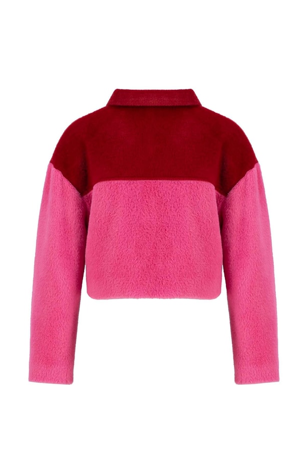 Blok Renkli Ceket 24K5600 Kırmızı