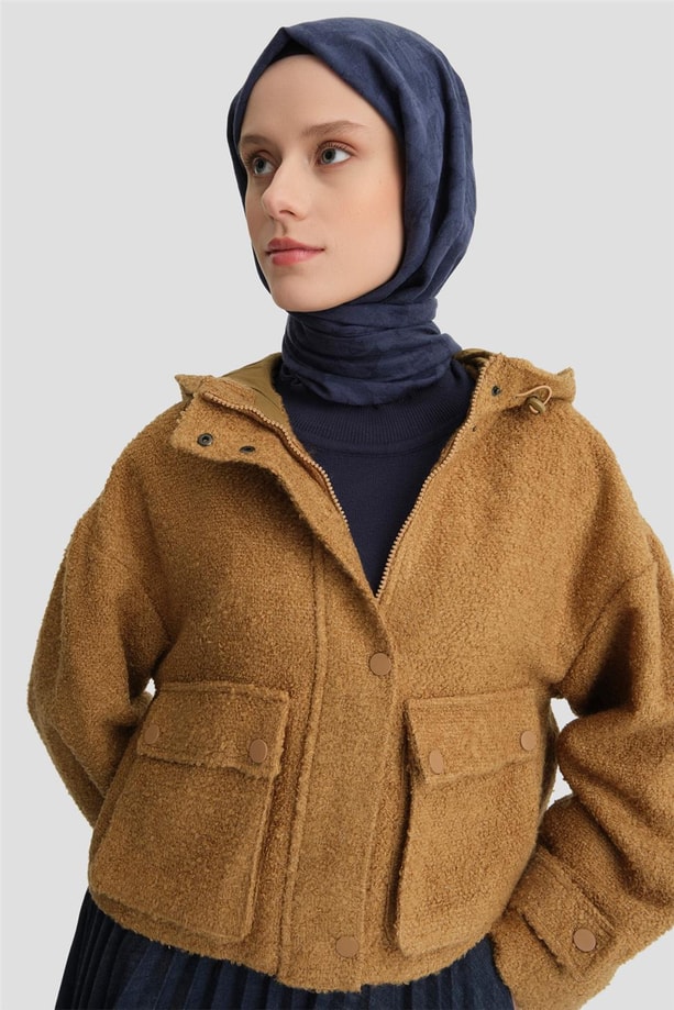 Armine Tüvit Kumaşlı Mont 24K5702 Camel