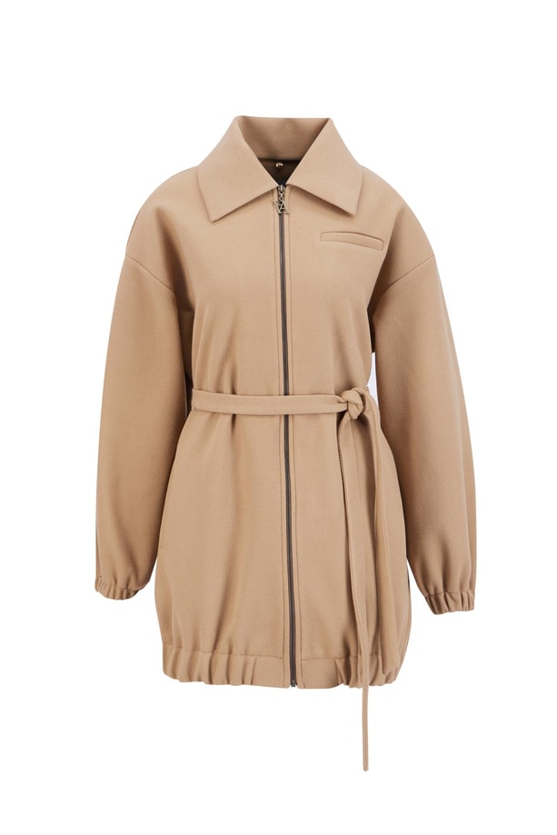 Armine Seyyar Kürklü Bomber Ceket 24K5709 Camel