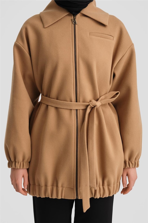 Armine Seyyar Kürklü Bomber Ceket 24K5709 Camel