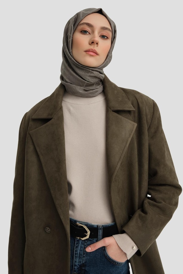 Armine Süet Blazer Ceket 24K5710 Haki