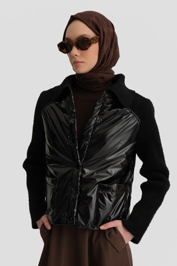 Armine Triko Garnili Mont 24K5711 Siyah