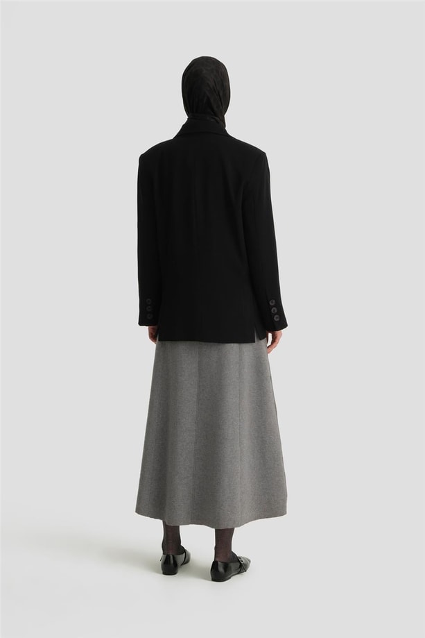 Armine İki Düğmeli Blazer Ceket 24KH5731 Siyah