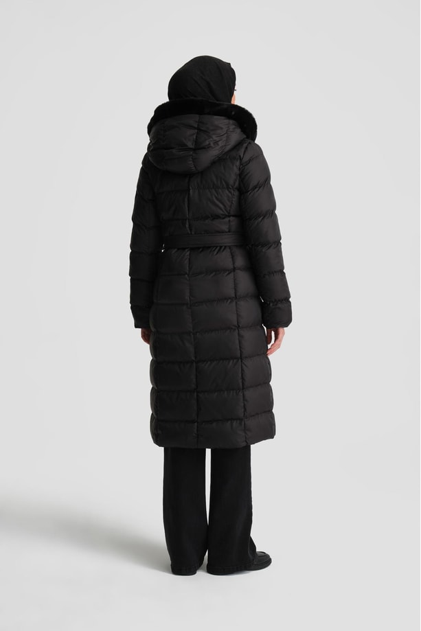  Armine Kapitone Mont 24KD6412 Siyah