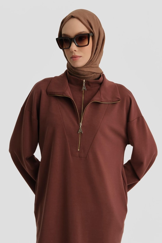Armine Sweat 24KD6814 Kızıl Kahve
