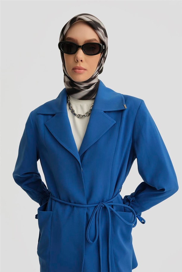 Armine Kordon Ve Çıtçıt Detaylı Takım 24K6902 Kobalt