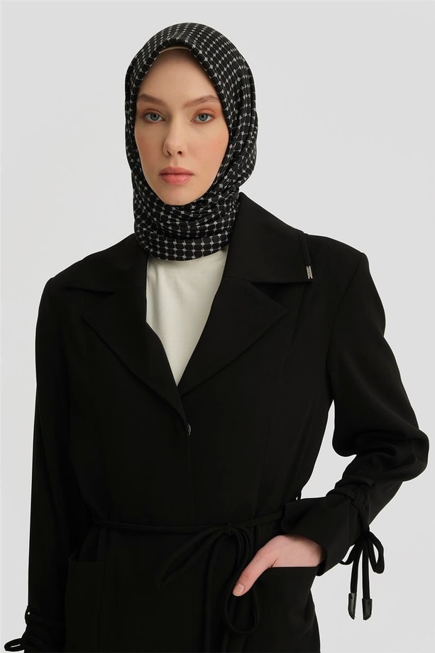 Armine Kordon Ve Çıtçıt Detaylı Takım 24K6902 Siyah