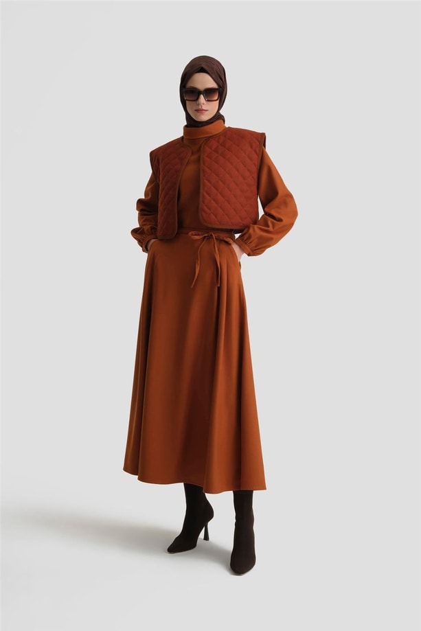 Armine Yelekli Takım 24K6907 Kiremit