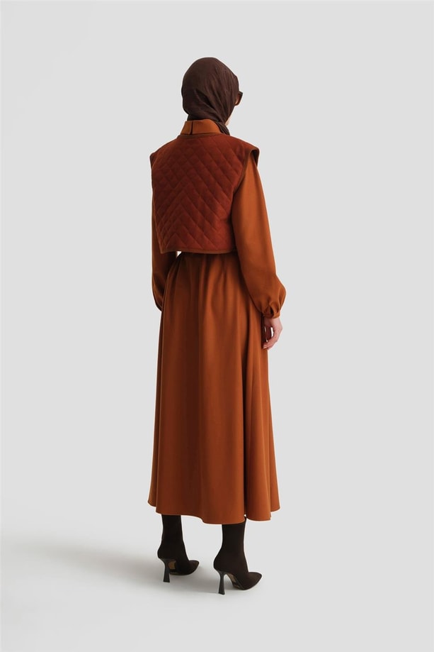 Armine Yelekli Takım 24K6907 Kiremit