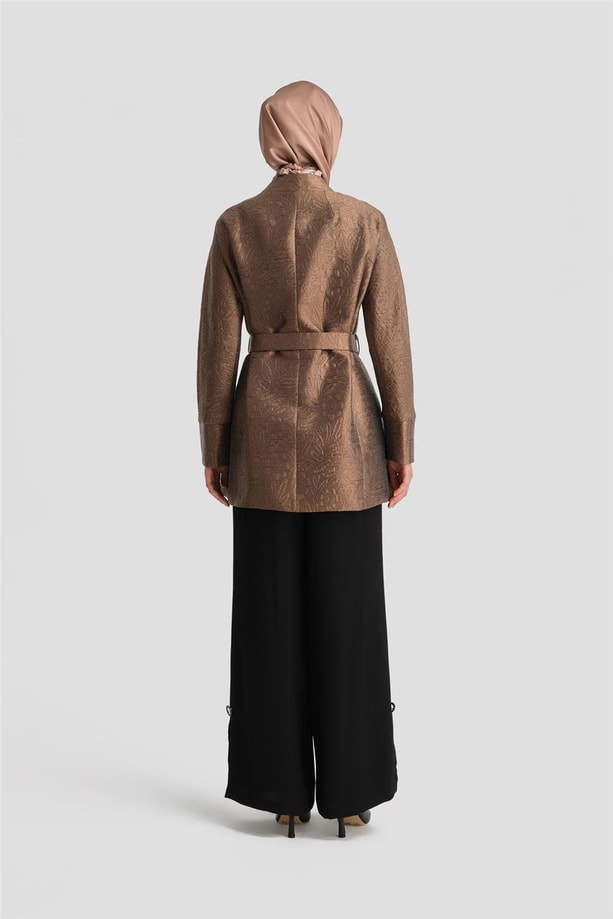 Armine Taşlı Tokalı Jakar Kap 24K7505 Bronz