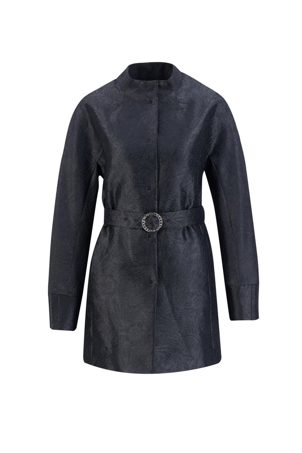 Armine Taşlı Tokalı Jakar Kap 24K7505 Siyah