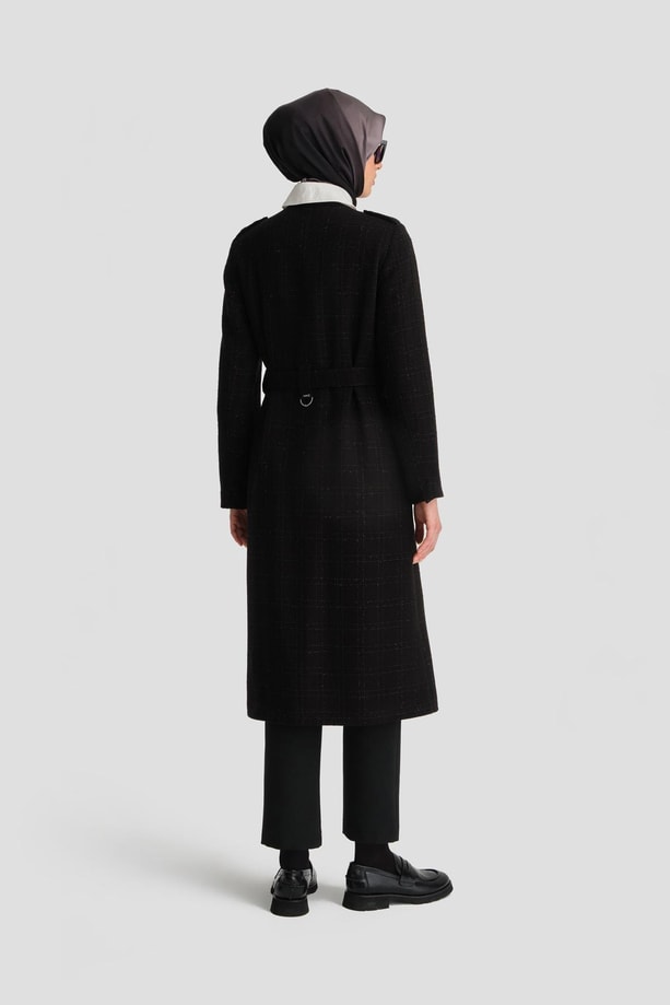 Armine Tuvit Trençkot 24K7512 Siyah