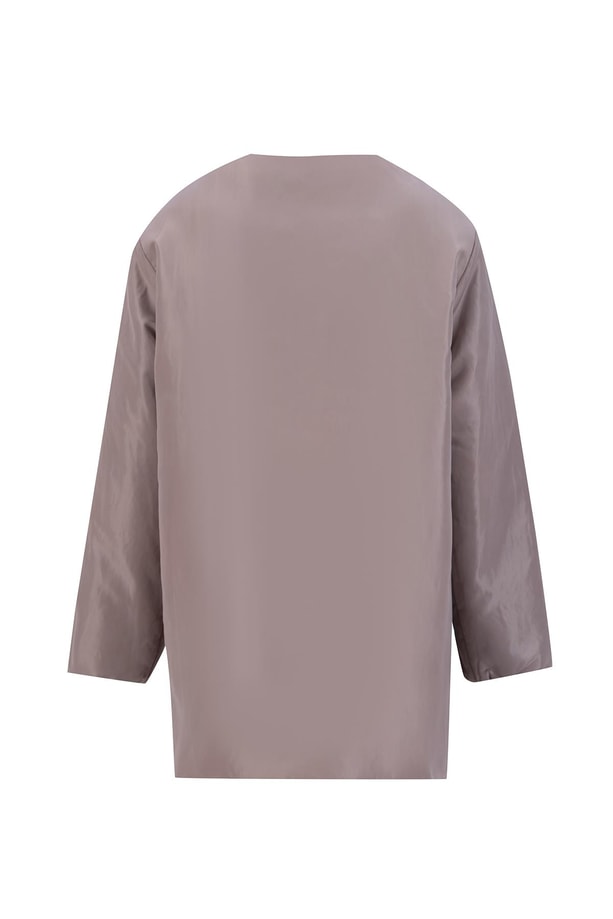 Armine Dikişsiz Elyaflı Bomber Mont 24KD7521 Vizon