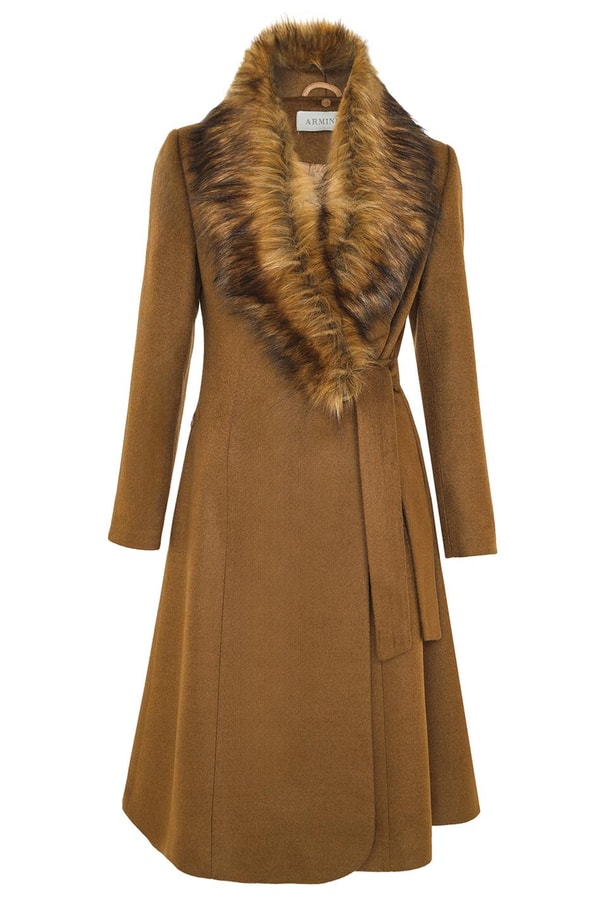 Armine Kürklü Kaşe Kap 24KH7530 Taba