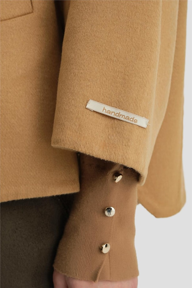 Armine Handmade Kürklü Kaban 24K7611 Camel