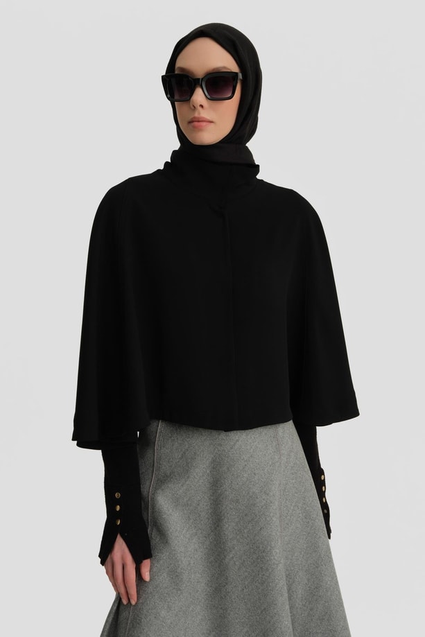 Armine Pelerin 24KH7701 Siyah