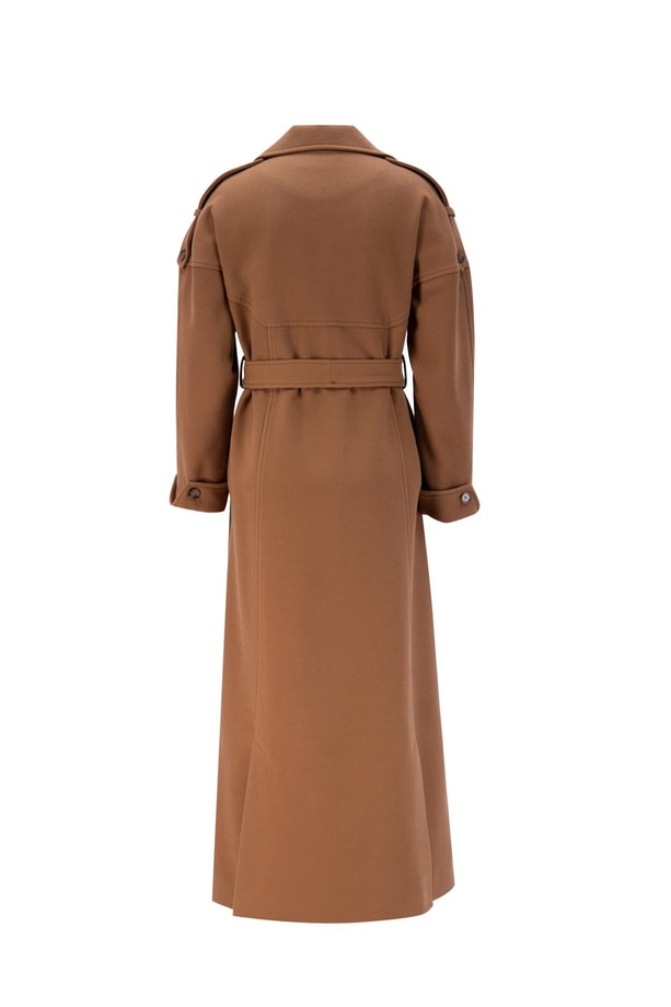 Armine Kup Kesikli Manto 24K8107 Taba