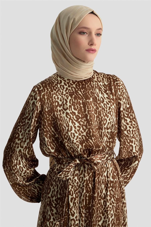 Armine Trend Elbise 24KT904 Kahverengi