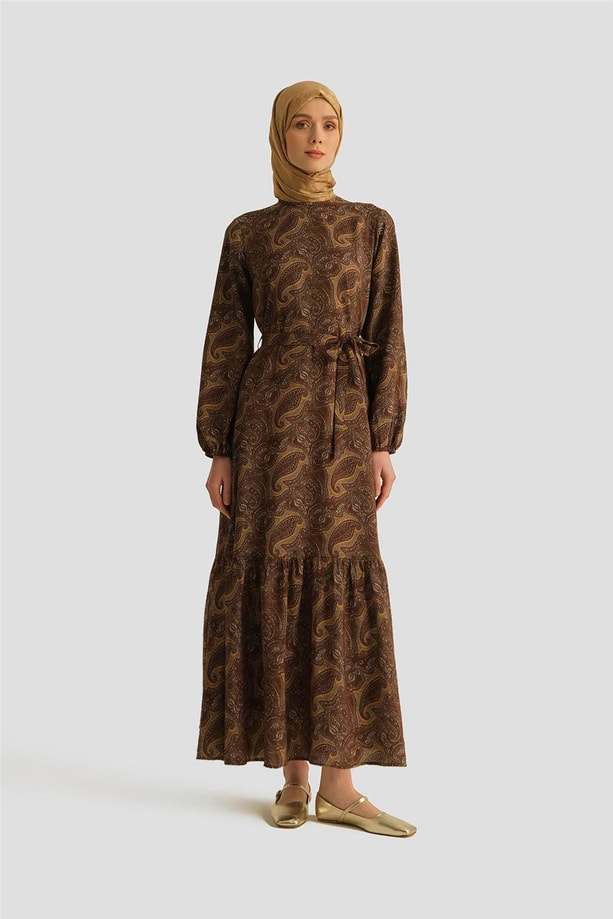 Armine Trend Elbise 25YT906 Kahverengi