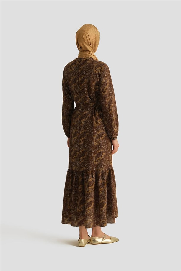 Armine Trend Elbise 25YT906 Kahverengi