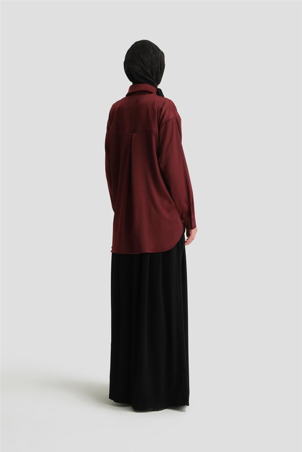Armine Gömlek 24KD9240 Bordo