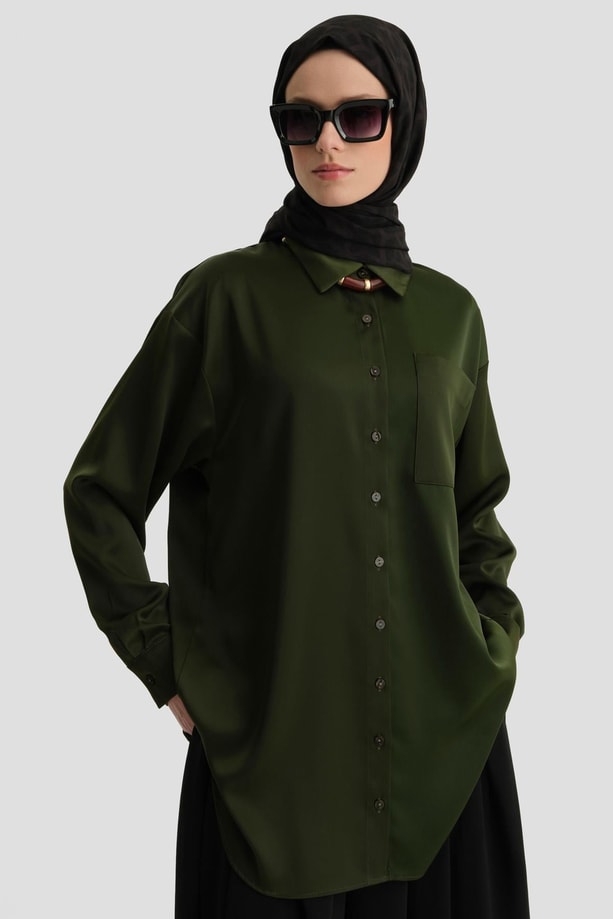 Armine Gömlek 24KD9240 Haki
