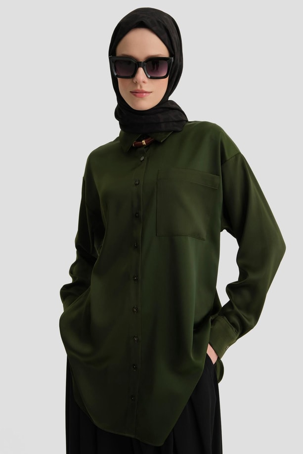 Armine Gömlek 24KD9240 Haki