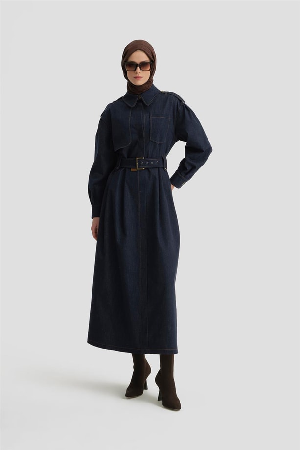 Armine Denim Elbise 24K9902 Lacivert