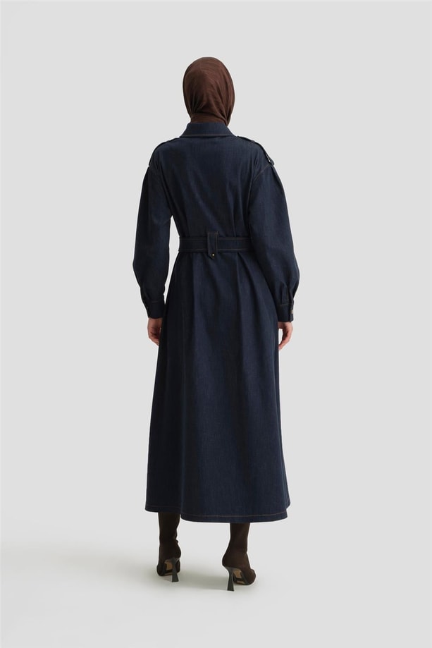 Armine Denim Elbise 24K9902 Lacivert