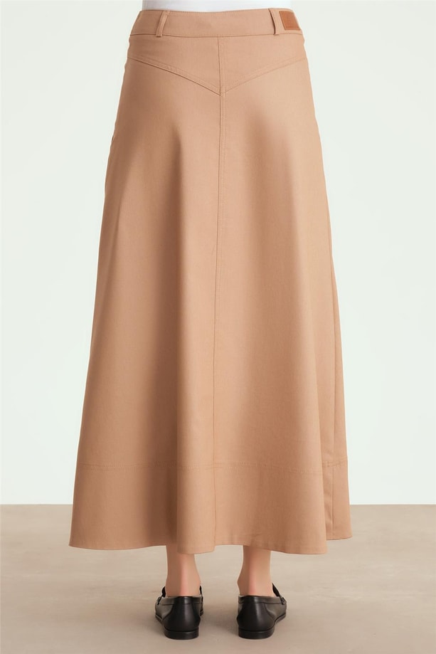 Armine Denim Kloş Etek 24Y1604 Camel