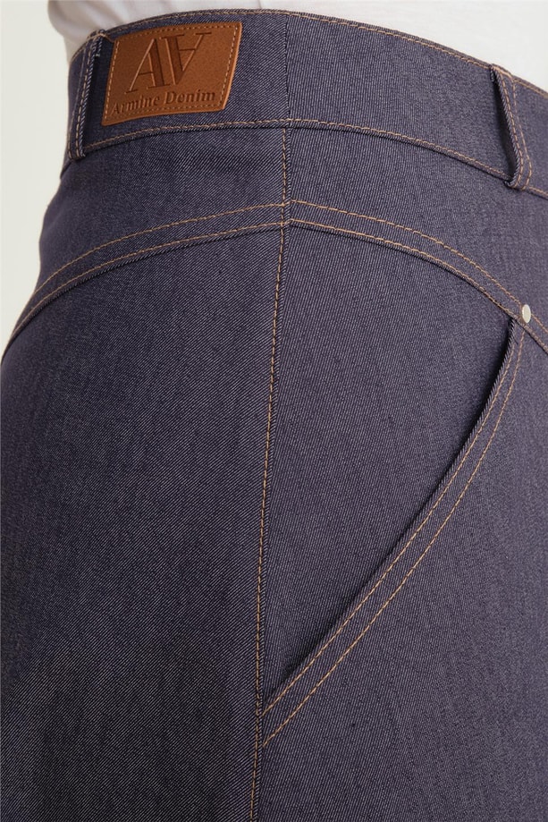 Armine Denim Kloş Etek 24Y1604 Lacivert