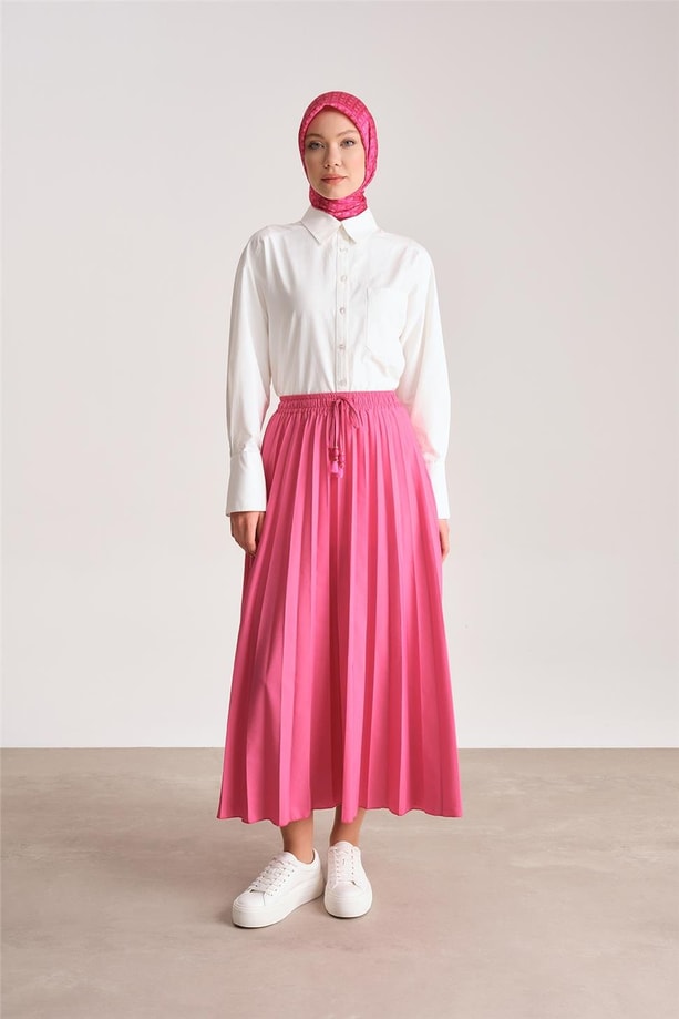 Armine Beli Lastikli Soley Etek 24Y1614 Orkide