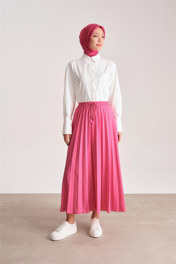 Armine Beli Lastikli Soley Etek 24Y1614 Orkide