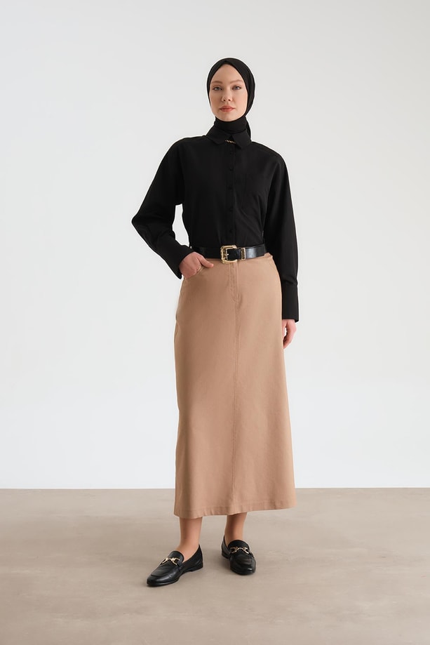 Armine Beş Cepli Etek 24Y1619 Camel