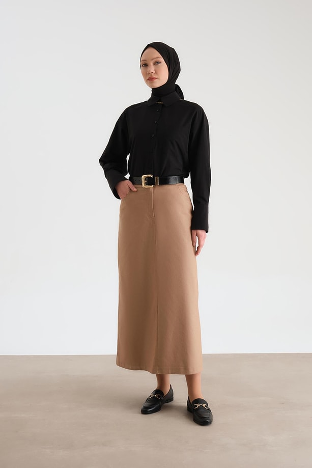 Armine Beş Cepli Etek 24Y1619 Camel