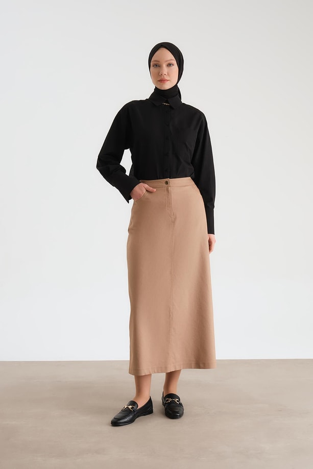 Armine Beş Cepli Etek 24Y1619 Camel
