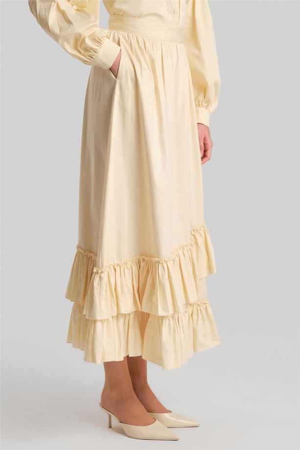 Armine Etek Ucu Fırfırlı Etek 24Y1638 Aytaşı