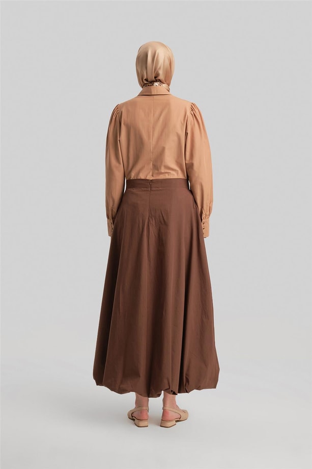 Armine Balon Etek 24Y1641 Kahverengi