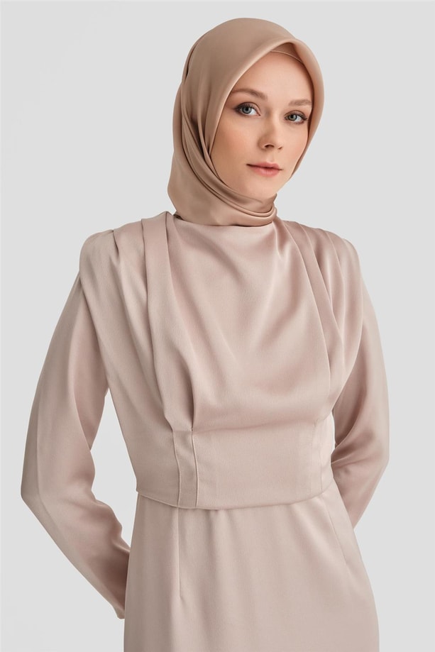 Armine Abiye Elbise 24YD1951 Bej