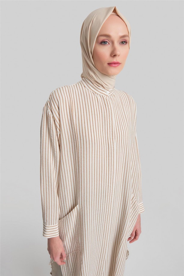 Armine Tunik Elbise ORTD2501 Bej