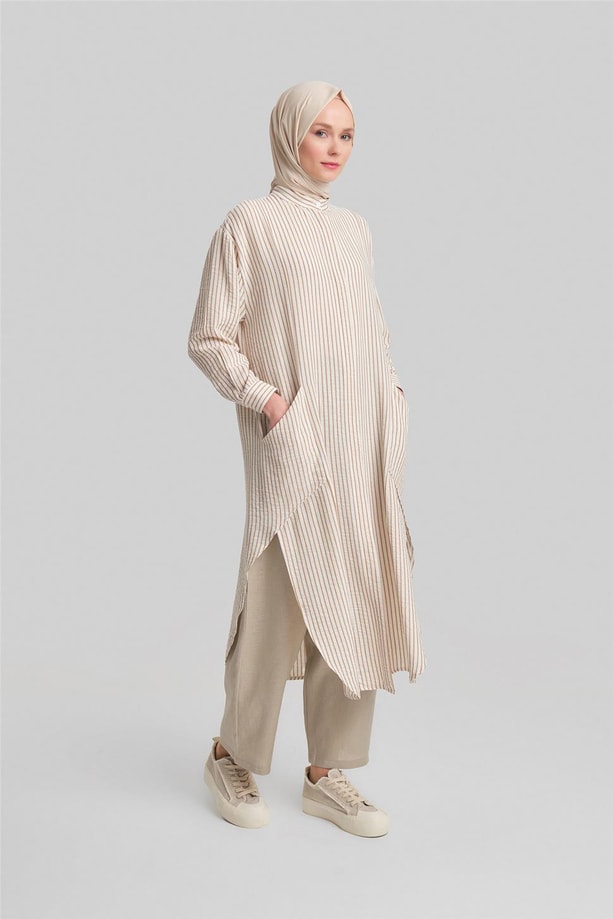 Armine Tunik Elbise ORTD2501 Bej