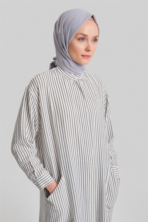 Armine Tunik Elbise ORTD2501 Buz Mavi