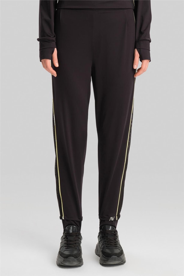 Armine Bilek Bantlı Beli Lastikli Pantolon 23K2516 Siyah