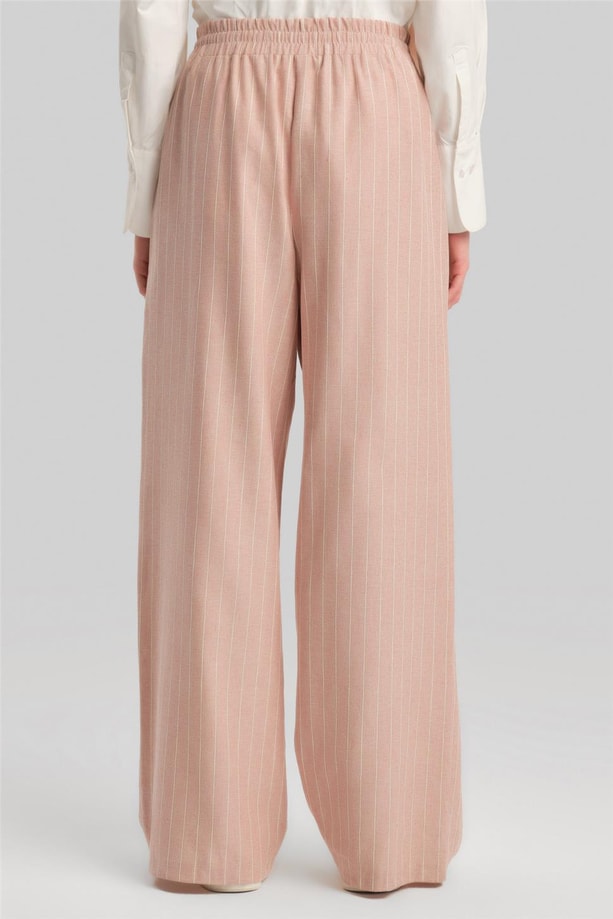 Armine Çizgi Dokulu Rahat Pantolon 24Y2629 Kiremit