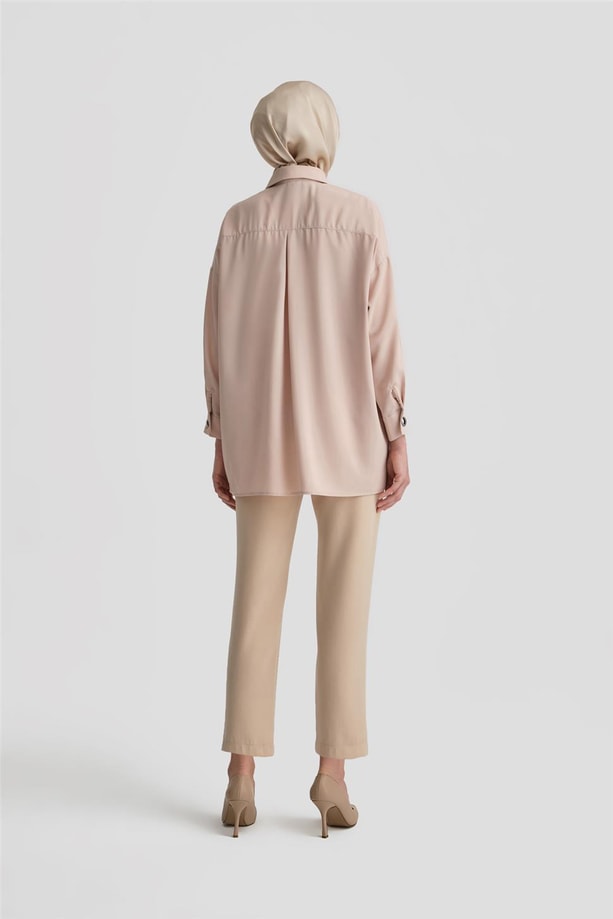 Armine Gömlek 24YD3000 Pudra