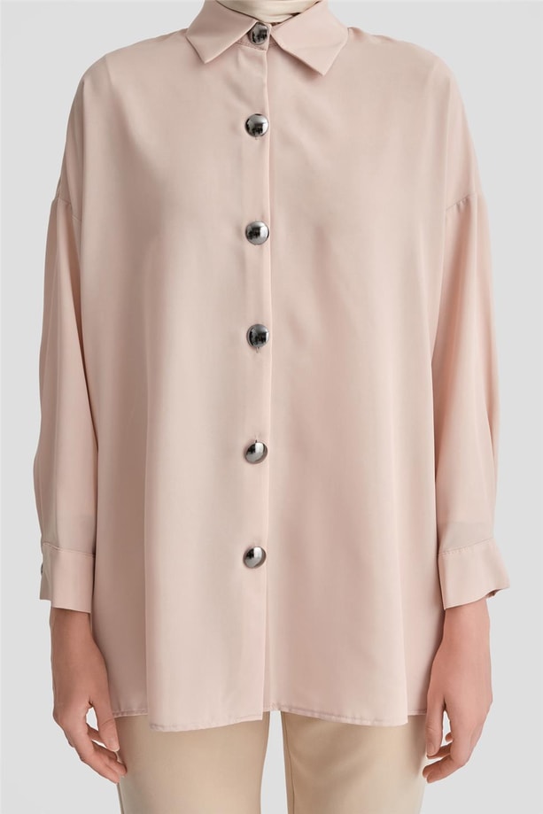 Armine Gömlek 24YD3000 Pudra