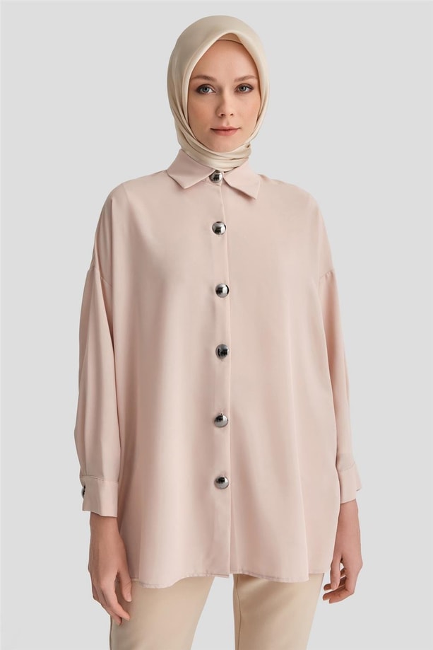 Armine Gömlek 24YD3000 Pudra