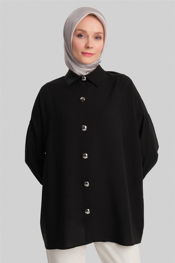 Armine Gömlek 24YD3000 Siyah